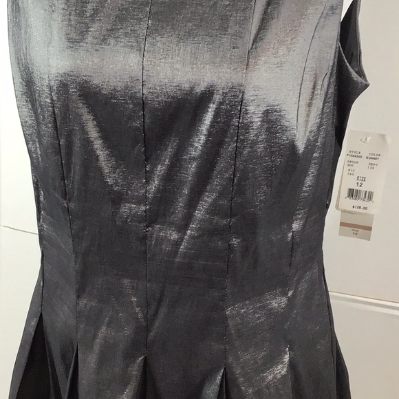 LF Leslie Fay silver gray beaded date dress 12 NWT - Picture 4 of 13